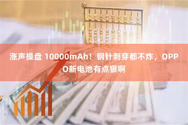 涨声操盘 10000mAh！钢针刺穿都不炸，OPPO新电池有点狠啊